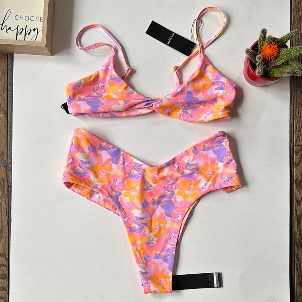 Vaya Island Bikini Set in Pink and Orange